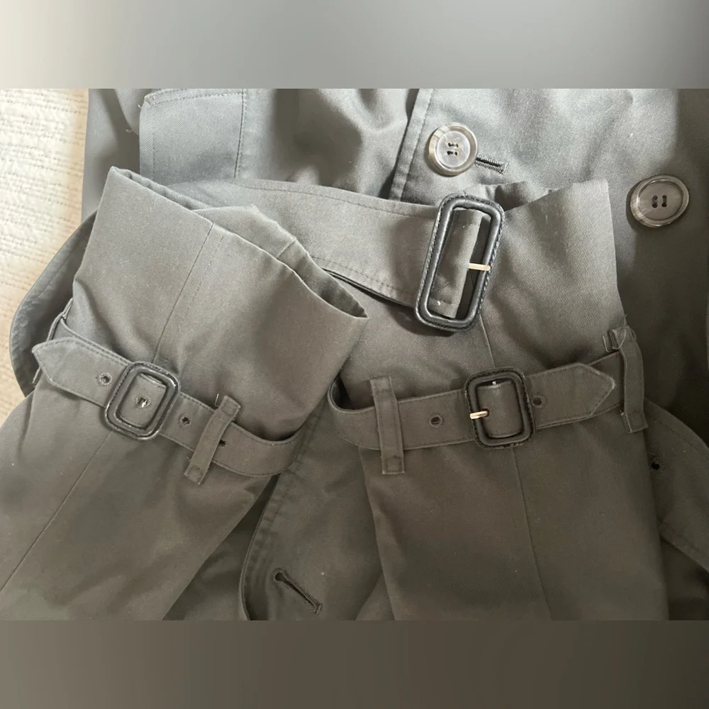 Classic Gray Trench Coat Burberry extremely long USA 6 - Picture 10 of 16